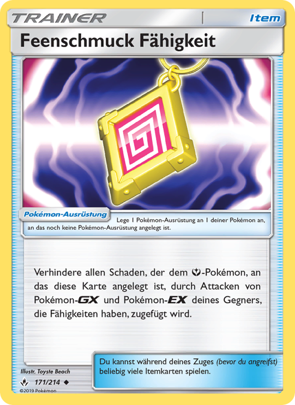Feenschmuck Fähigkeit 171 — Kräfte im Einklang (German Pokémon TCG card)