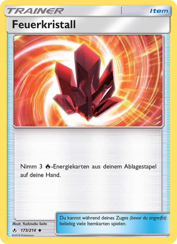 Feuerkristall 173 — Kräfte im Einklang (German Pokémon TCG card)