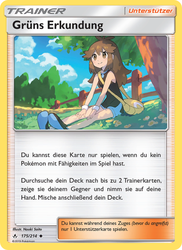Grüns Erkundung 175 — Kräfte im Einklang (German Pokémon TCG card)