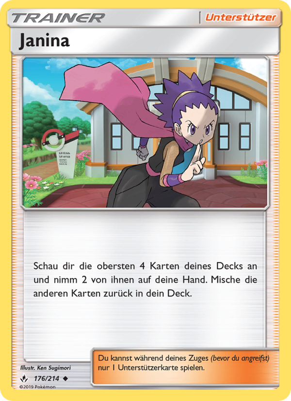 Janina 176 — Kräfte im Einklang (German Pokémon TCG card)