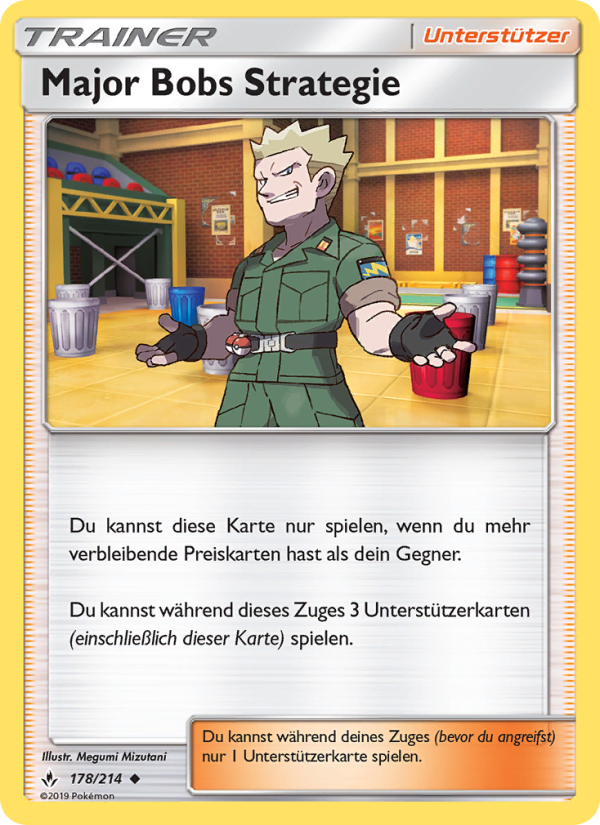 Major Bobs Strategie 178 — Kräfte im Einklang (German Pokémon TCG card)