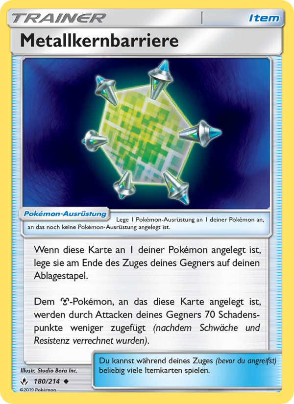 Metallkernbarriere 180 — Kräfte im Einklang (German Pokémon TCG card)