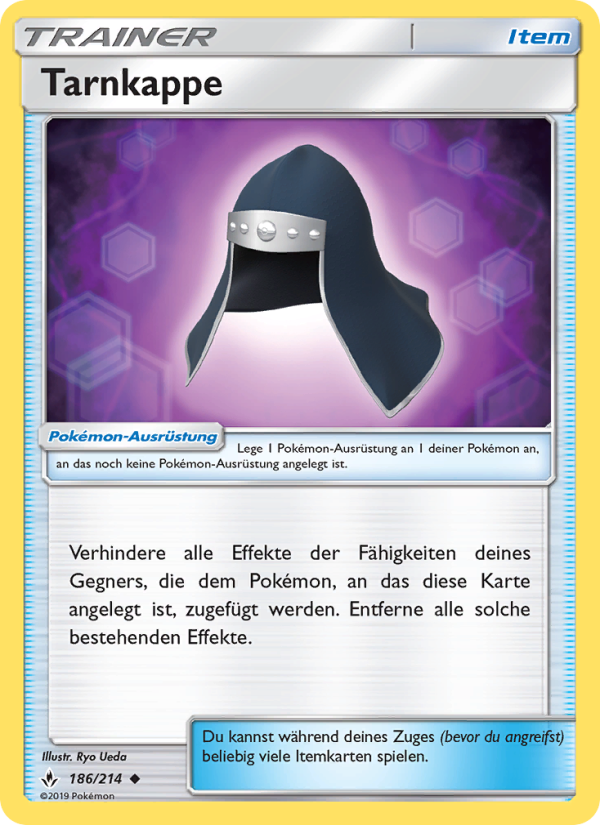 Tarnkappe 186 — Kräfte im Einklang (German Pokémon TCG card)