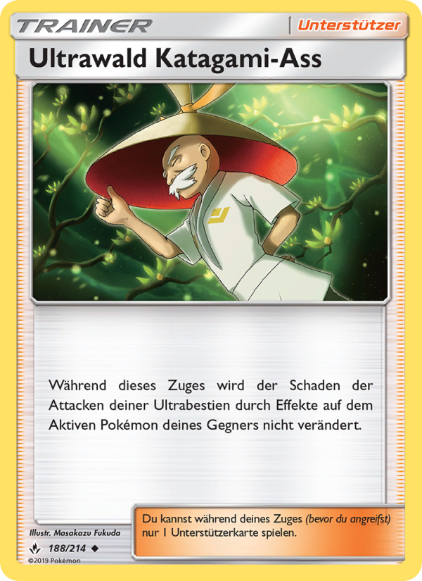 Ultrawald Katagami-Ass 188 — Kräfte im Einklang (German Pokémon TCG card)