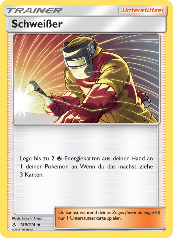 Schweißer 189 — Kräfte im Einklang (German Pokémon TCG card)