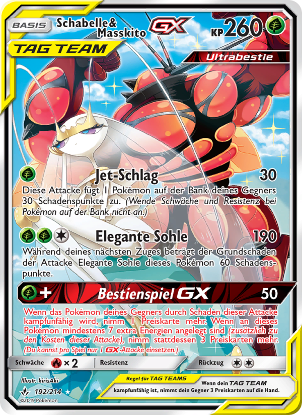 Schabelle & Masskito Pokémon TCG cards