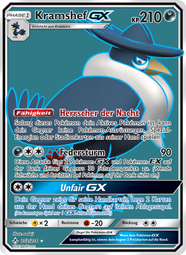 Kramshef GX 202 — Kräfte im Einklang (German Pokémon TCG card)
