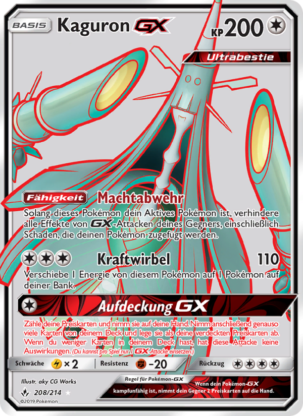 Kaguron GX 208 — Kräfte im Einklang (German Pokémon TCG card)