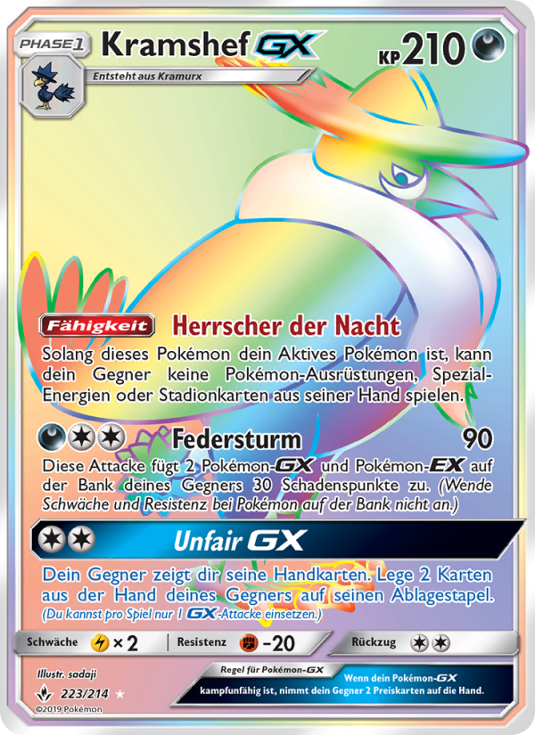 Kramshef GX 223 — Kräfte im Einklang (German Pokémon TCG card)