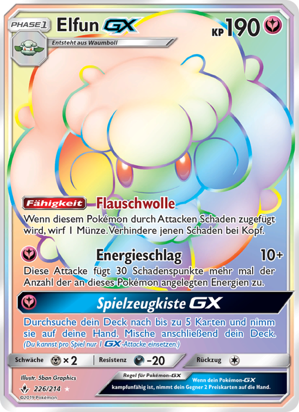 Elfun GX 226 — Kräfte im Einklang (German Pokémon TCG card)