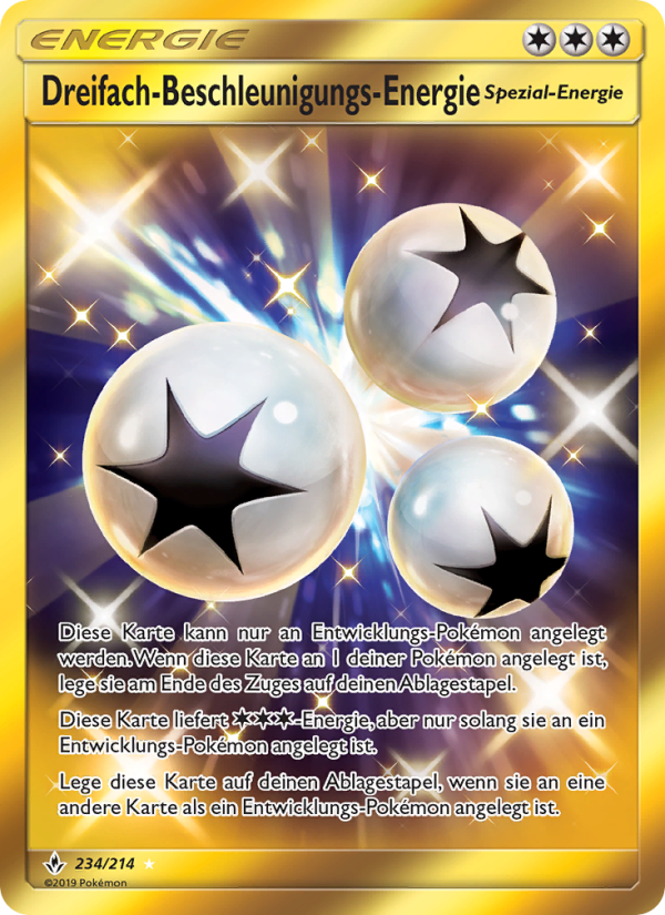 Dreifach-Beschleunigungs-Energie 234 — Kräfte im Einklang (German Pokémon TCG card)