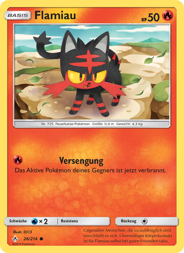 Flamiau 26 — Kräfte im Einklang (German Pokémon TCG card)