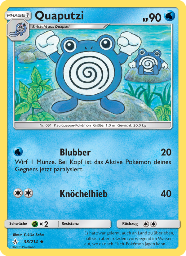 Quaputzi 38 — Kräfte im Einklang (German Pokémon TCG card)