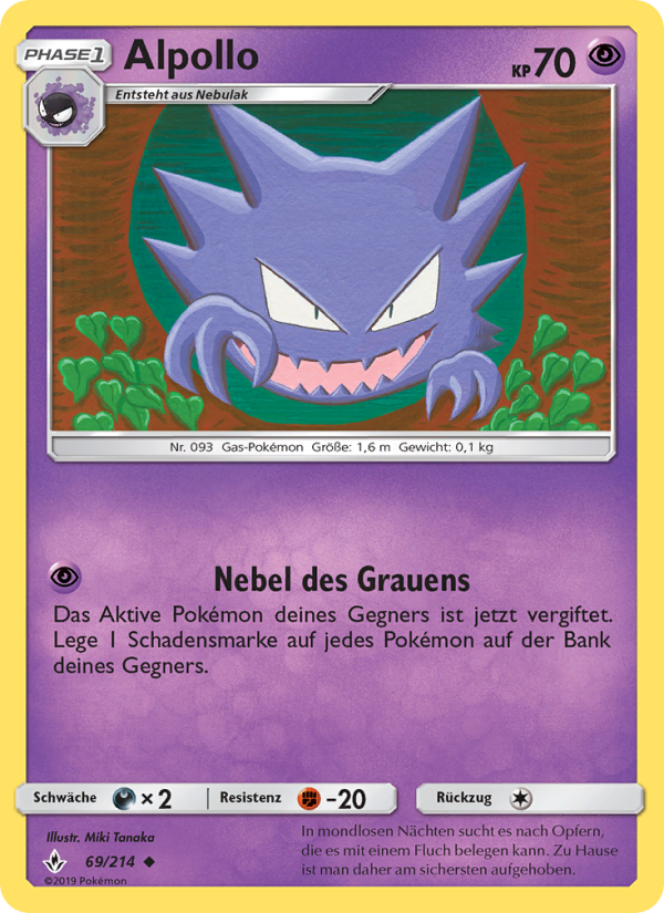 Alpollo 69 — Kräfte im Einklang (German Pokémon TCG card)