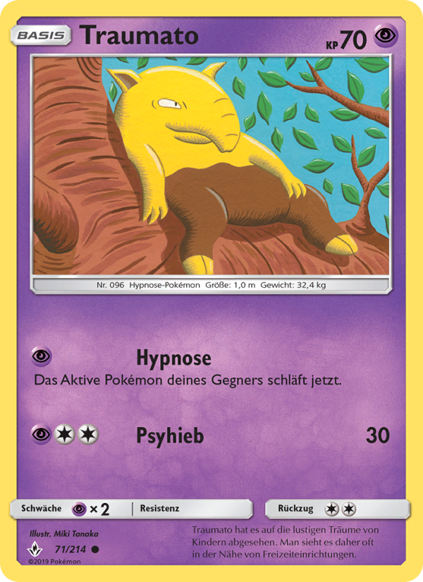 Traumato 71 — Kräfte im Einklang (German Pokémon TCG card)