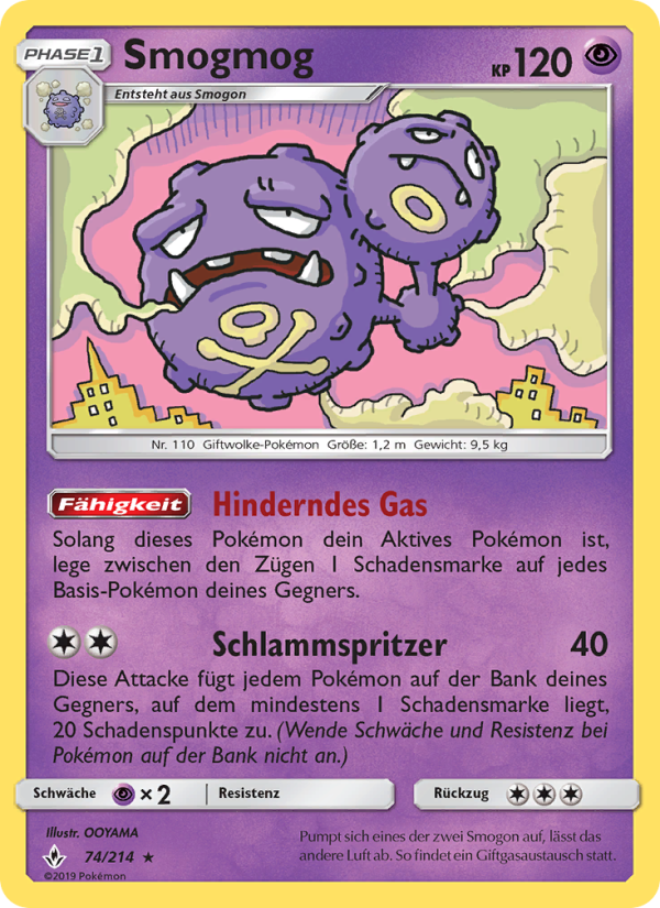 Smogmog 74 — Kräfte im Einklang (German Pokémon TCG card)