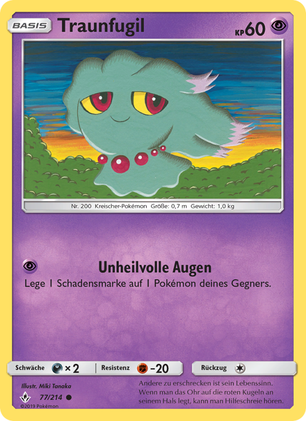 Traunfugil 77 — Kräfte im Einklang (German Pokémon TCG card)