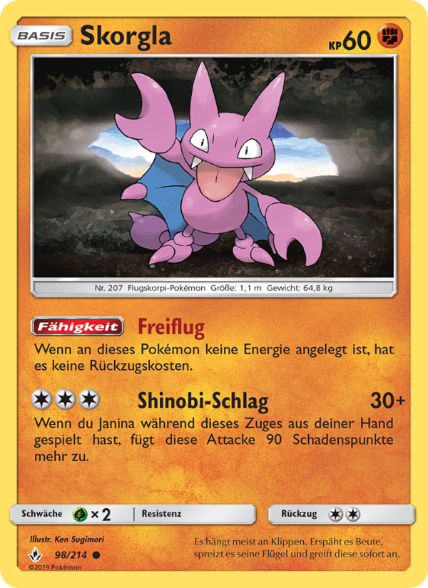 Skorgla 98 — Kräfte im Einklang (German Pokémon TCG card)