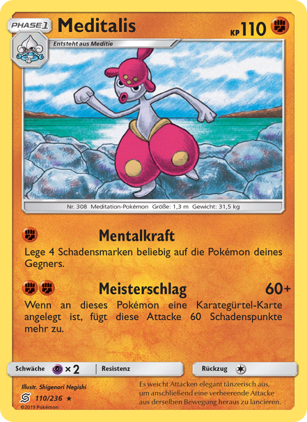 Meditalis 110 — Bund der Gleichgesinnten (German Pokémon TCG card)