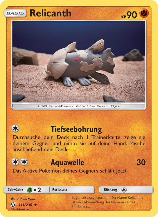 Relicanth 111 — Bund der Gleichgesinnten (German Pokémon TCG card)