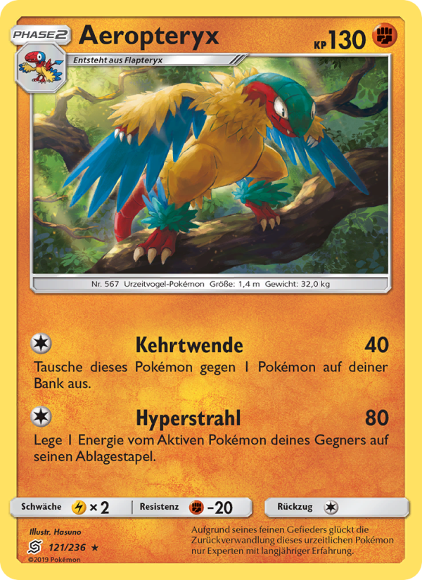 Aeropteryx 121 — Bund der Gleichgesinnten (German Pokémon TCG card)