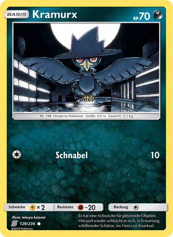 Kramurx 129 — Bund der Gleichgesinnten (German Pokémon TCG card)