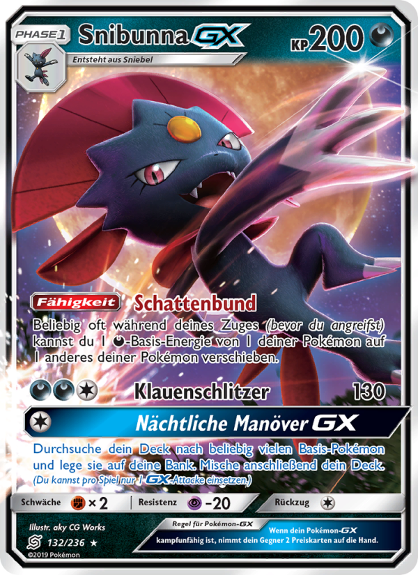Snibunna GX 132 — Bund der Gleichgesinnten (German Pokémon TCG card)