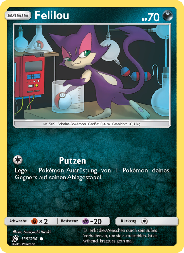Felilou 135 — Bund der Gleichgesinnten (German Pokémon TCG card)