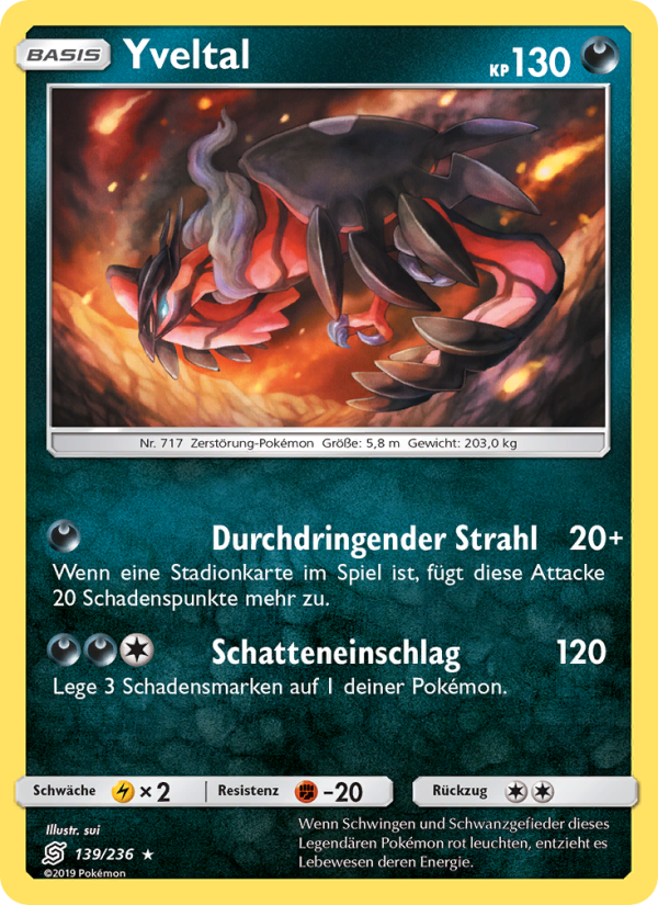 Yveltal 139 — Bund der Gleichgesinnten (German Pokémon TCG card)
