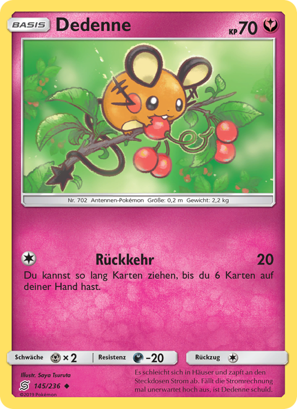Dedenne 145 — Unified Minds (German Pokémon TCG card)