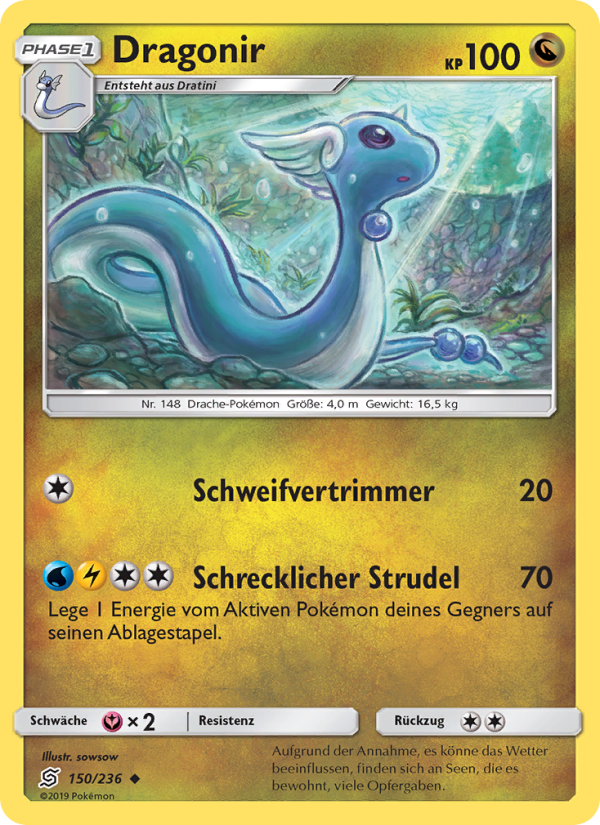 Dragonir 150 — Bund der Gleichgesinnten (German Pokémon TCG card)