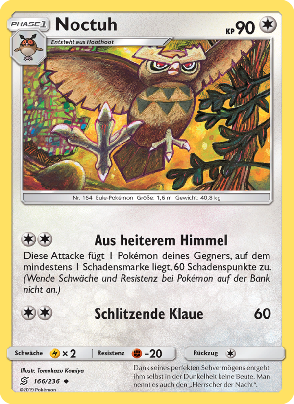 Noctuh 166 — Bund der Gleichgesinnten (German Pokémon TCG card)