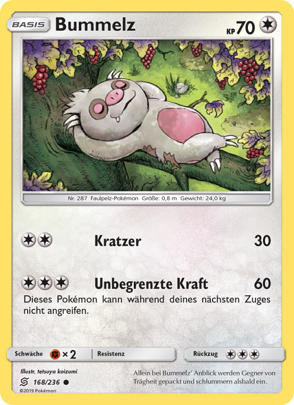 Bummelz 168 — Bund der Gleichgesinnten (German Pokémon TCG card)