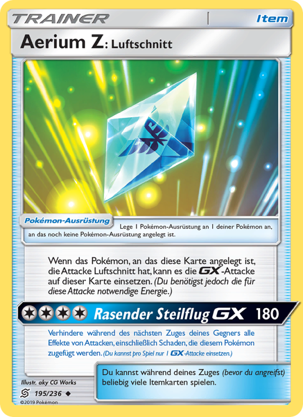 Aerium Z: Luftschnitt 195 — Bund der Gleichgesinnten (German Pokémon TCG card)