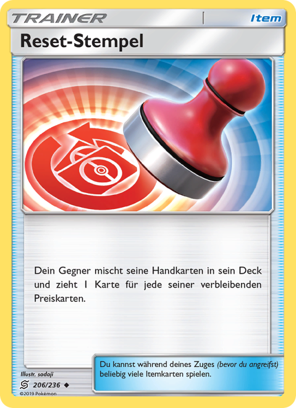 Reset-Stempel 206 — Bund der Gleichgesinnten (German Pokémon TCG card)