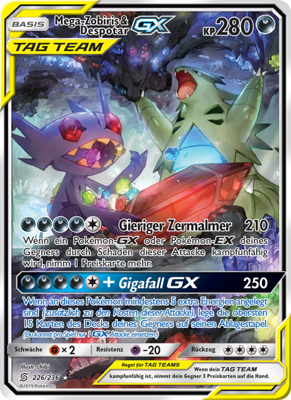 Mega-Zobiris & Despotar GX 226 — Bund der Gleichgesinnten (German Pokémon TCG card)