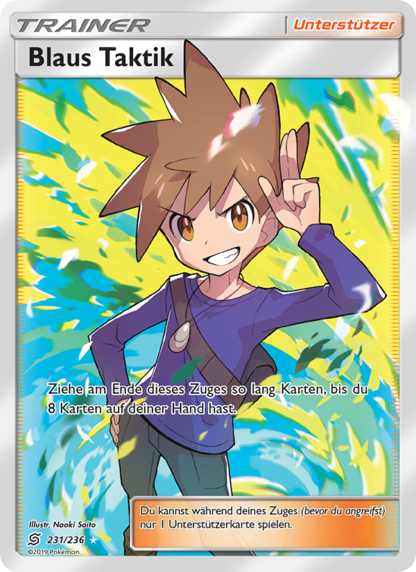 Blaus Taktik 231 — Bund der Gleichgesinnten (German Pokémon TCG card)