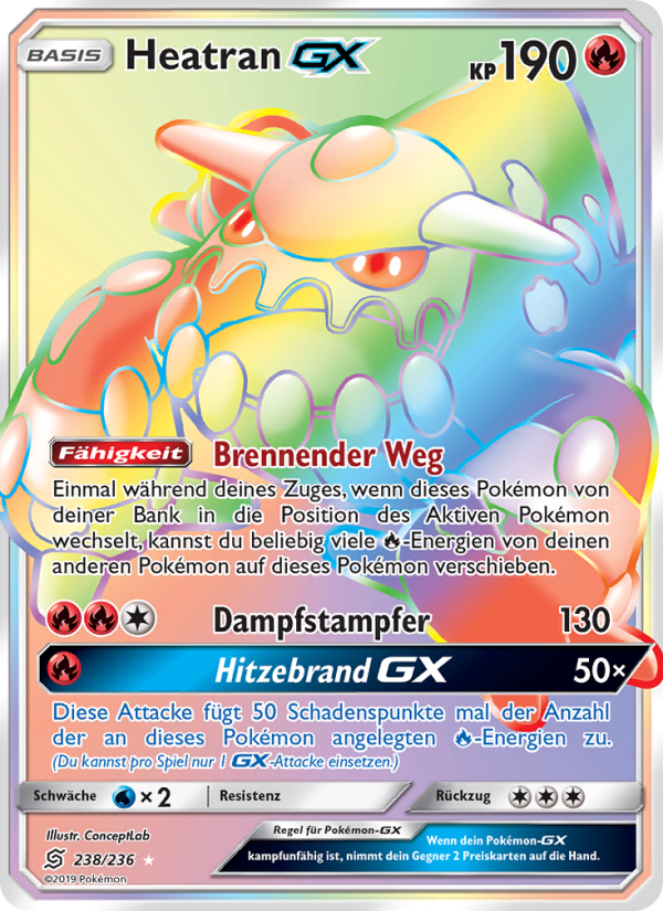 Heatran GX 238 — Bund der Gleichgesinnten (German Pokémon TCG card)