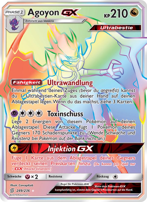 Agoyon GX 249 — Bund der Gleichgesinnten (German Pokémon TCG card)