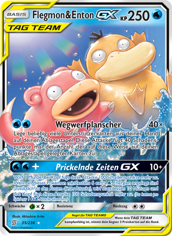Flegmon & Enton GX 35 — Bund der Gleichgesinnten (German Pokémon TCG card)