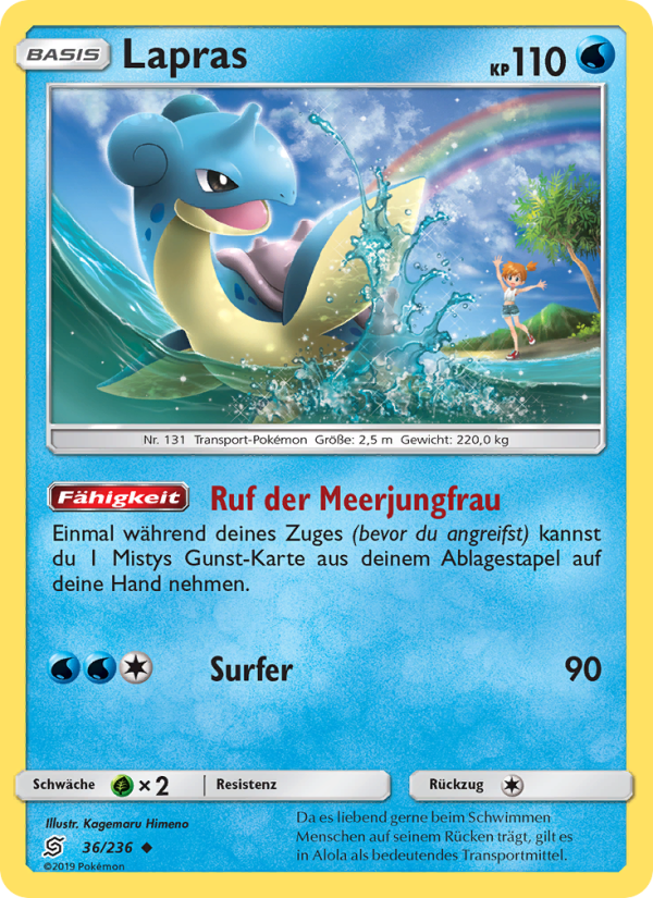 Lapras 36 — Bund der Gleichgesinnten (German Pokémon TCG card)