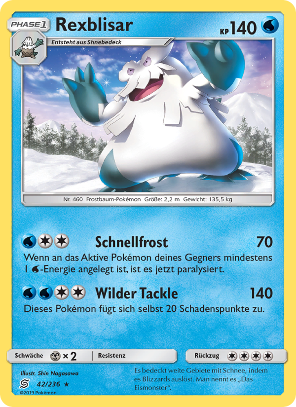 Rexblisar 42 — Unified Minds (German Pokémon TCG card)