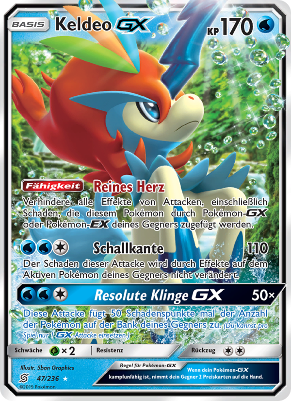 Keldeo GX 47 — Bund der Gleichgesinnten (German Pokémon TCG card)