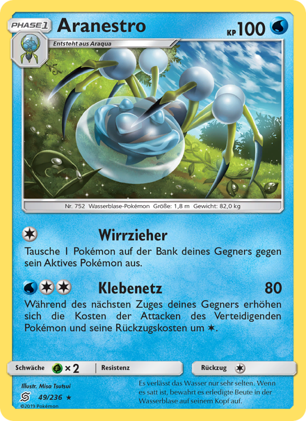 Aranestro 49 — Bund der Gleichgesinnten (German Pokémon TCG card)