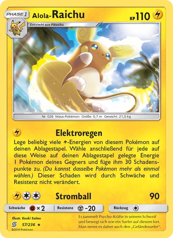 Alola-Raichu 57 — Bund der Gleichgesinnten (German Pokémon TCG card)