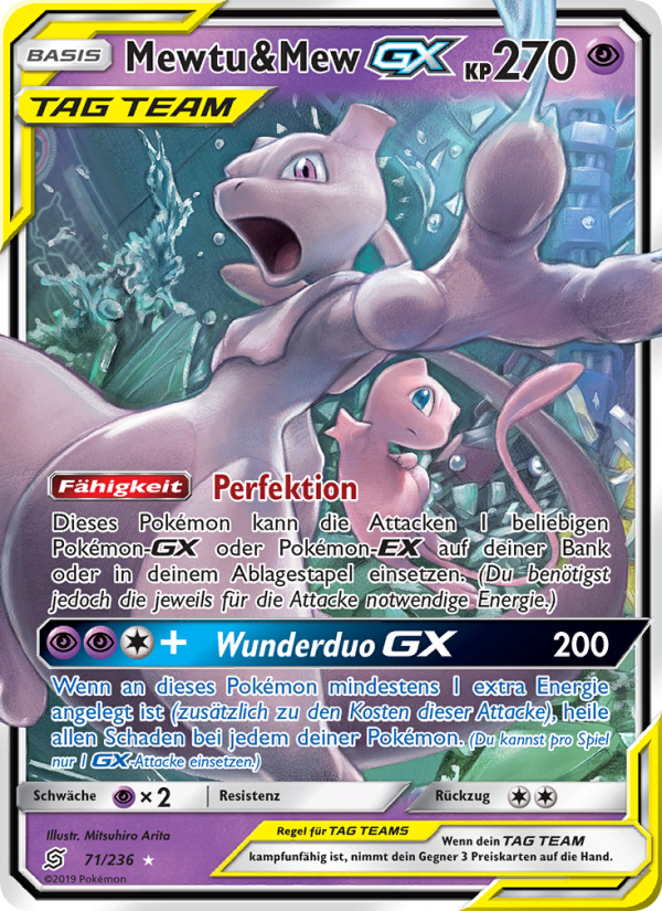 Mewtu & Mew Pokémon TCG cards