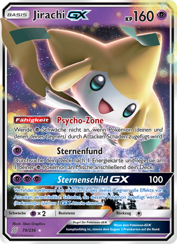 Jirachi GX 79 — Bund der Gleichgesinnten (German Pokémon TCG card)