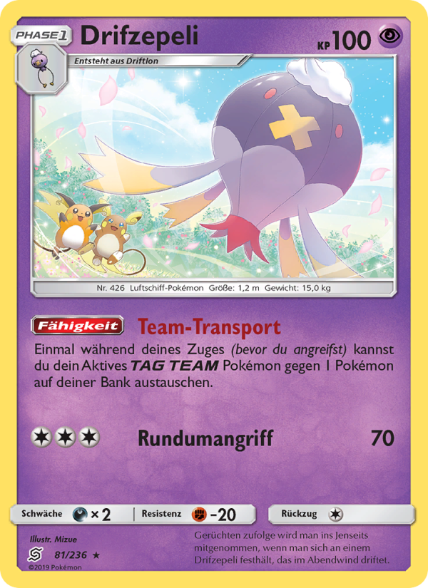 Drifzepeli 81 — Bund der Gleichgesinnten (German Pokémon TCG card)