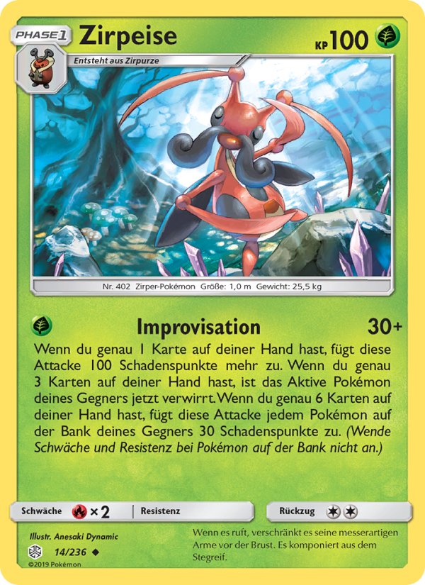 Zirpeise 14 — Cosmic Eclipse (German Pokémon TCG card)