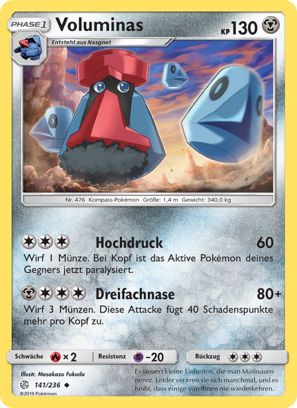 Voluminas 141 — Cosmic Eclipse (German Pokémon TCG card)